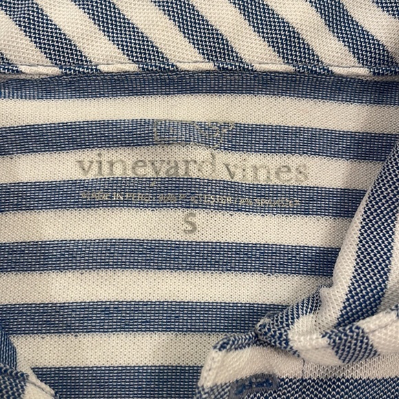 Blue & White Striped VV Polo - Picture 3 of 5